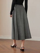 MOTF PREMIUM WOOL ZIPPER SIDE FLARE SKIRT